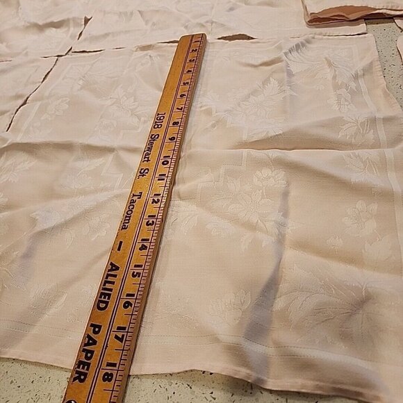 Vintage Cloth Napkins Pink Set Of 10 18" - Picture 4 of 4